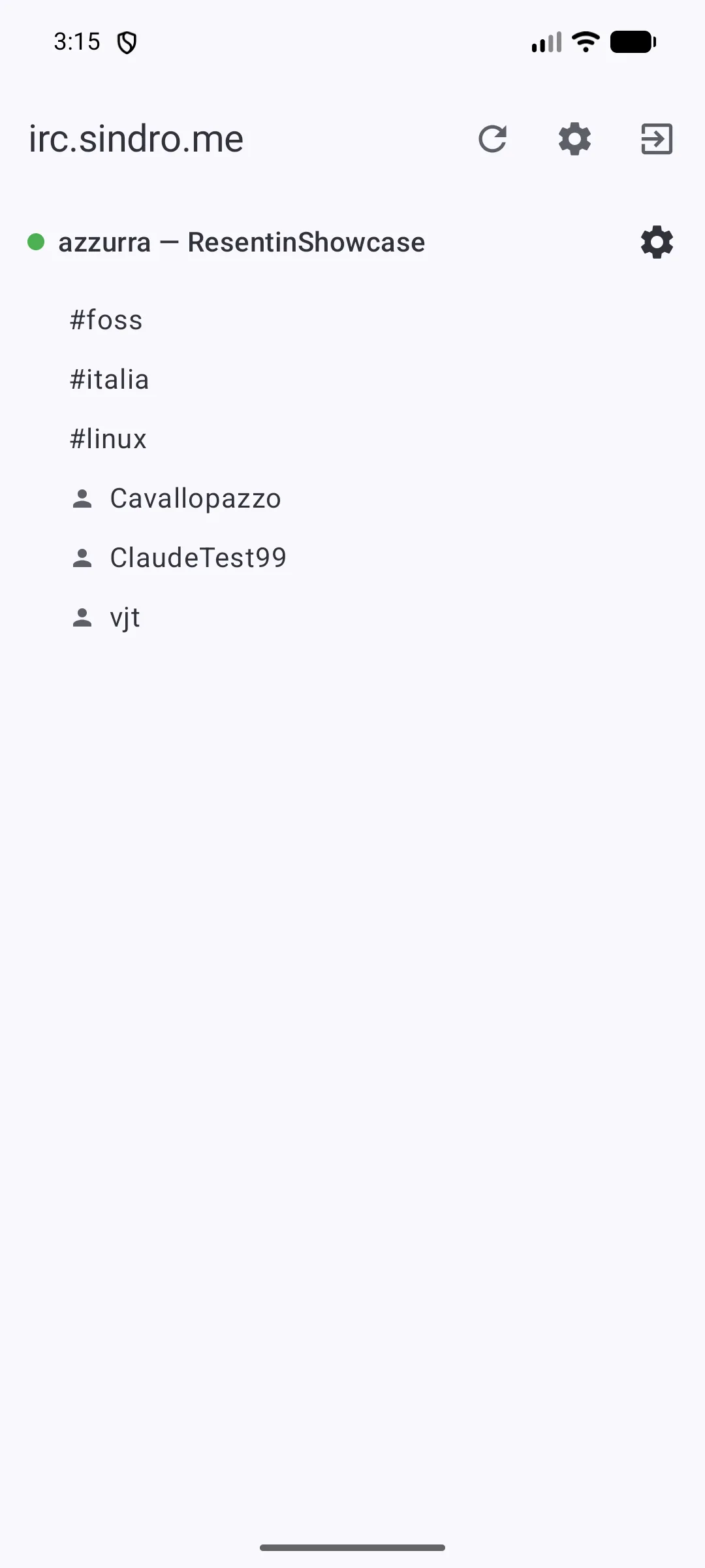 Resentin home — the connected network, its channels and open queries